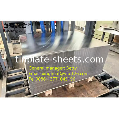 ASTM624 Τυπικά ηλεκτροροϊτικά φύλλα από κασσίτερο T2 T2.5 T3 T4 T5 Θέρμανση