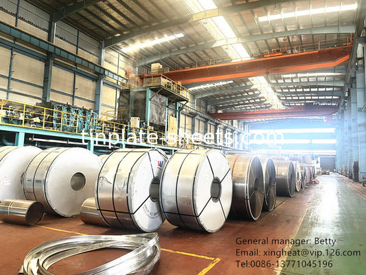 508mm Coil ID Τήνιο Ανεξαρτήματος Χάλυβα 4-8mt Βάρος ανά τροχιά JIS G3315/EN10202 Πρότυπο