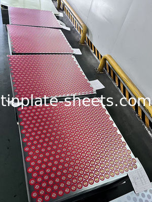 JIS G3303 και EN10202 ASTM624 Πρότυπα φύλλα από κασσίτερο για κονσέρβες χημικών προϊόντων και κονσέρβες τροφίμων διαφόρων μεγεθών